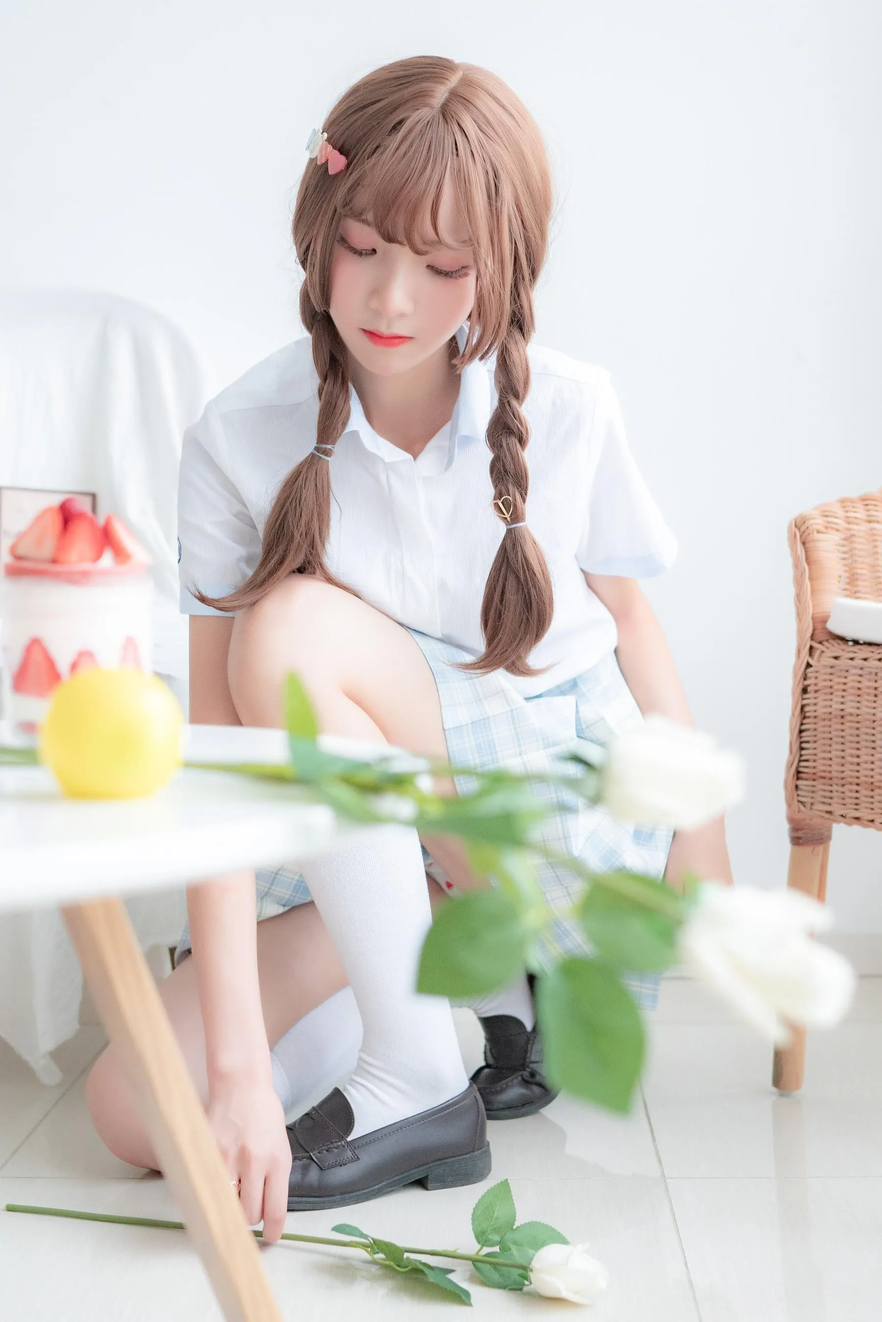 西瓜少女 NO.012 民宿私房淡蓝JK [47P]插图5